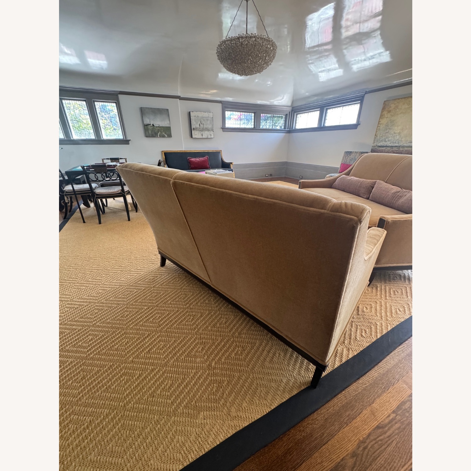 Kravet Natural Velvet Loveseat - image-3