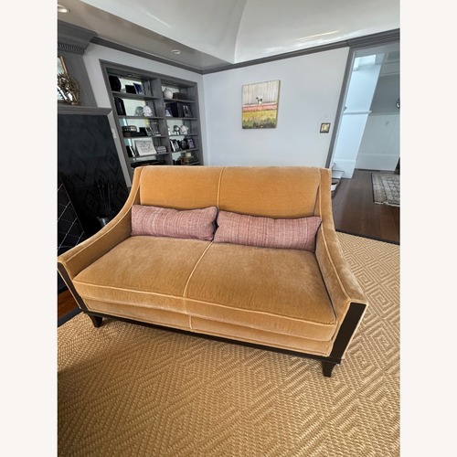 Used Kravet Natural Velvet Loveseat for sale on AptDeco