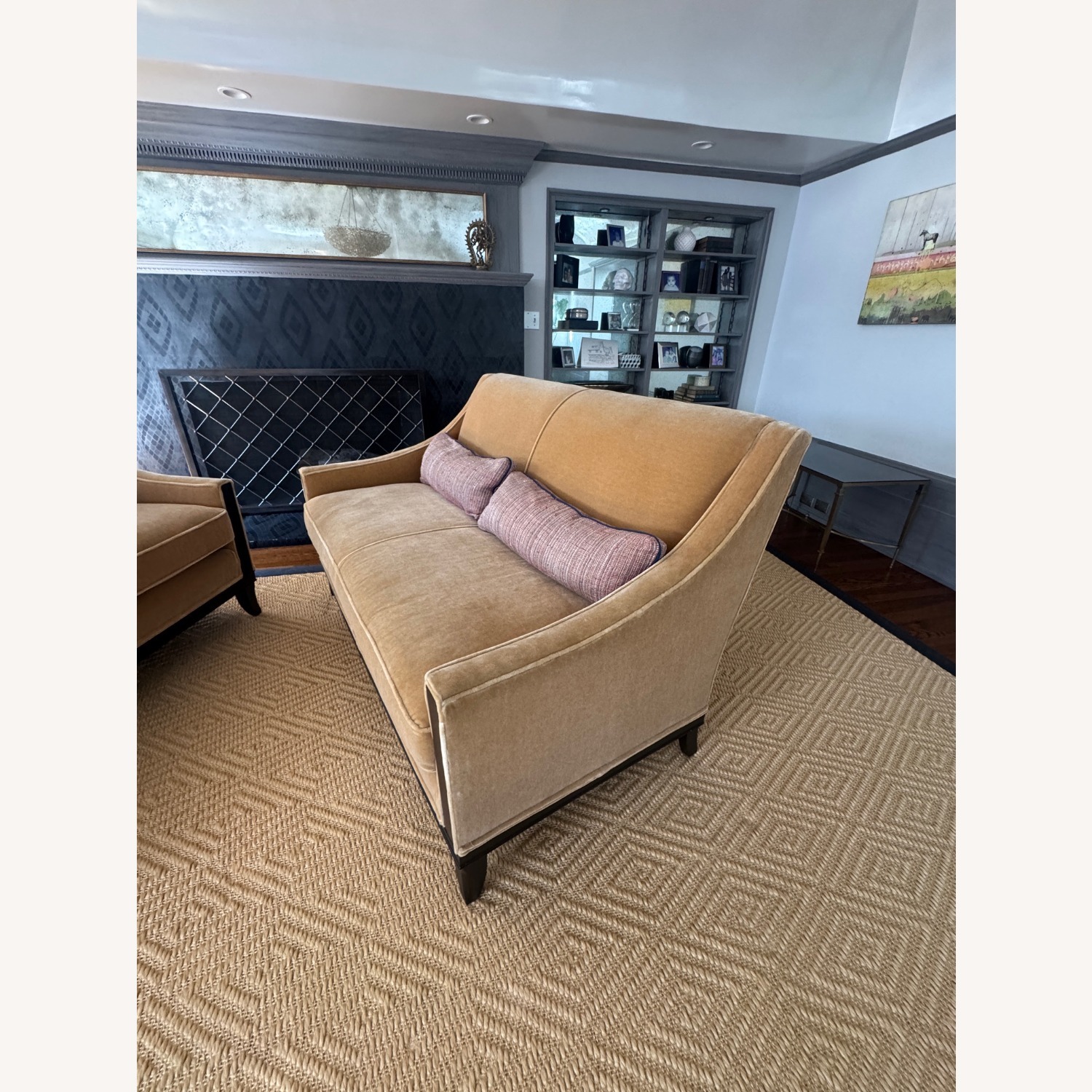 Kravet Natural Velvet Loveseat - image-2