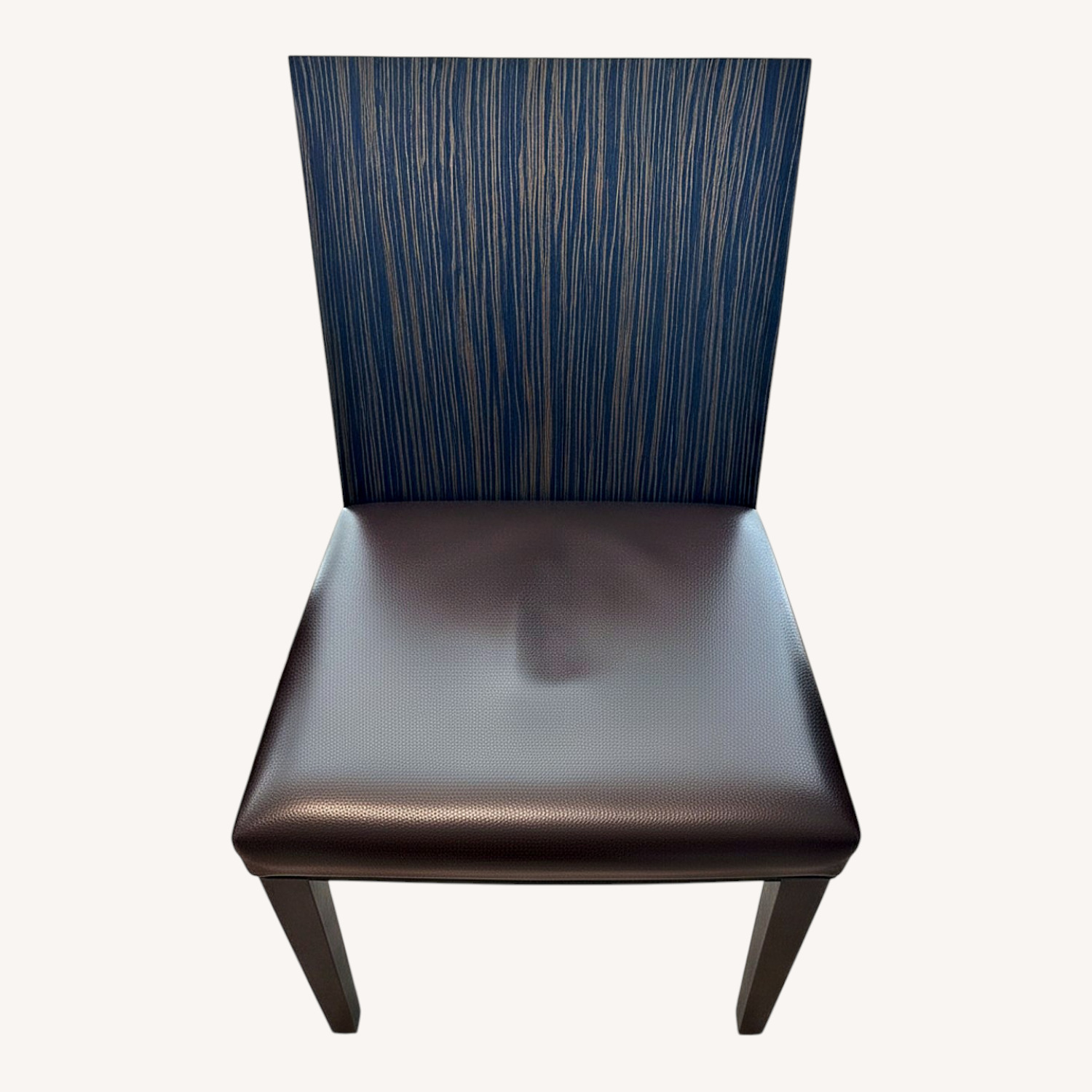 Roche Bobois Brown Wood & Leather Dining Chairs - image-0