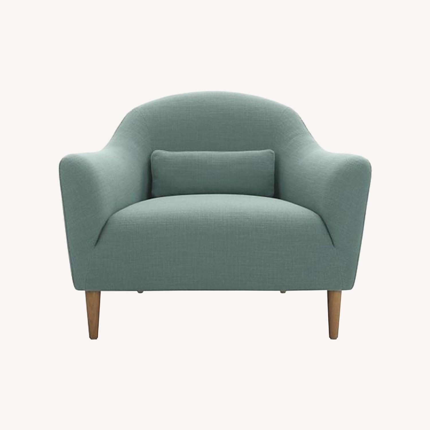 Crate & Barrel Pennie Arm Chair- Gray - image-0