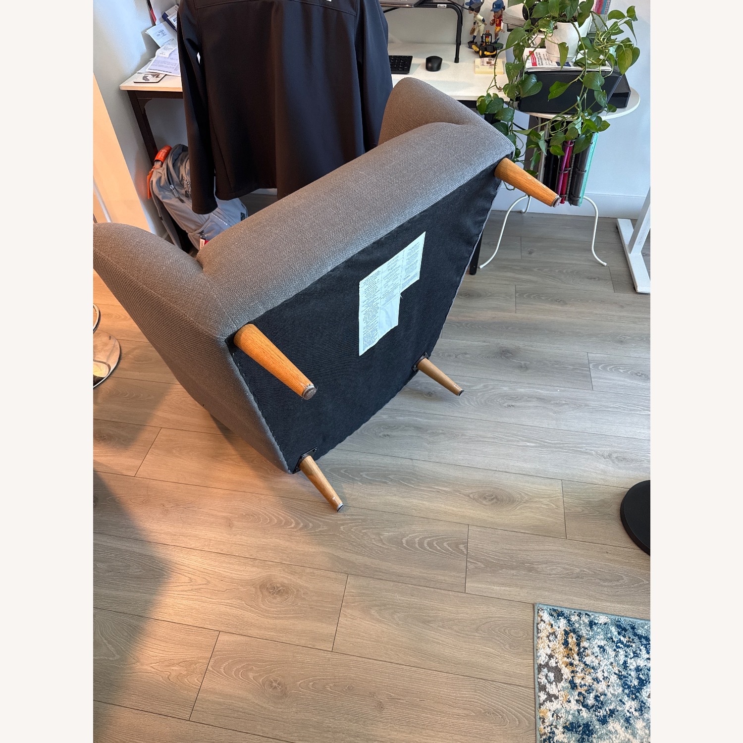 Crate & Barrel Pennie Arm Chair- Gray - image-9