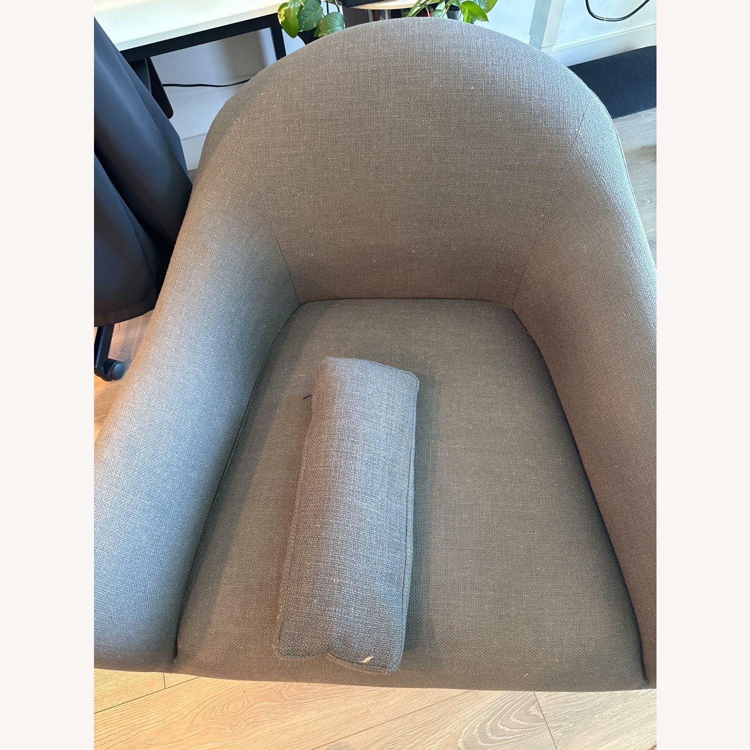 Crate & Barrel Pennie Arm Chair- Gray - image-5