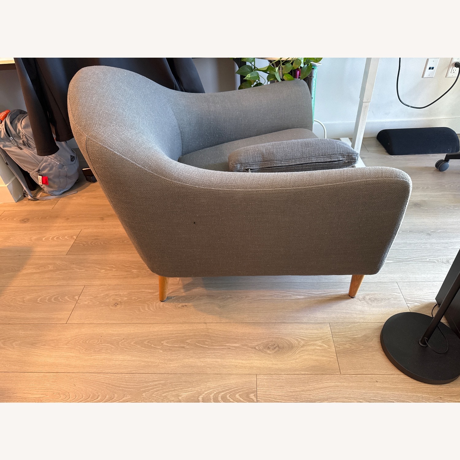 Crate & Barrel Pennie Arm Chair- Gray - image-8