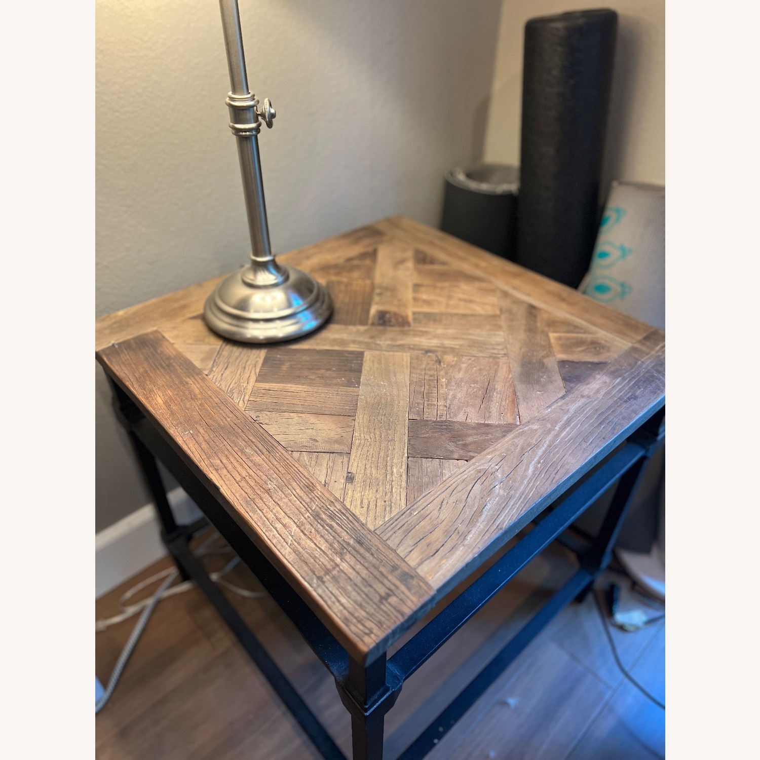 Pottery Barn Light Brown Wood Side Tables - image-1