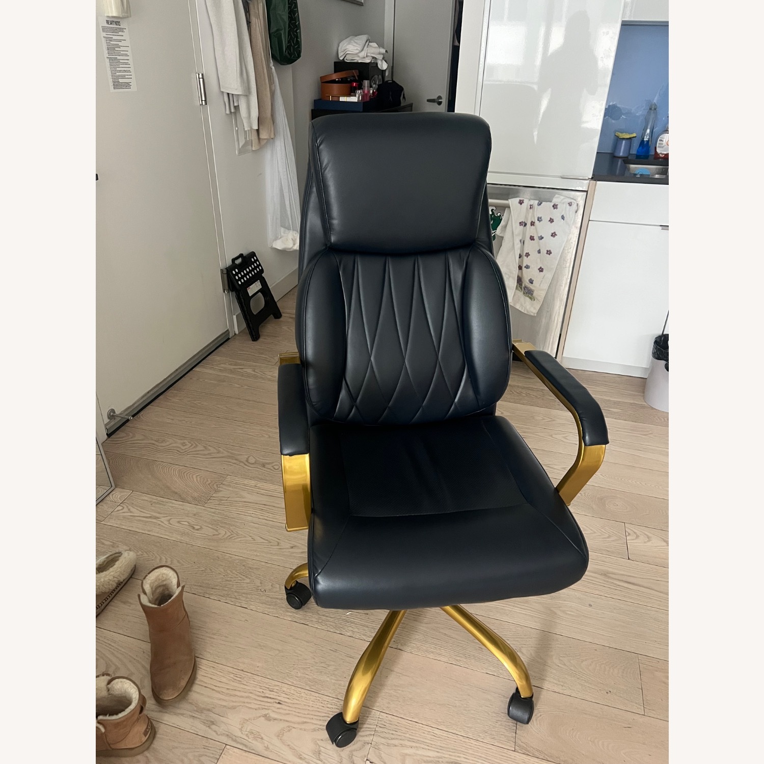 Wayfair Blue Leather Office Chair - image-4