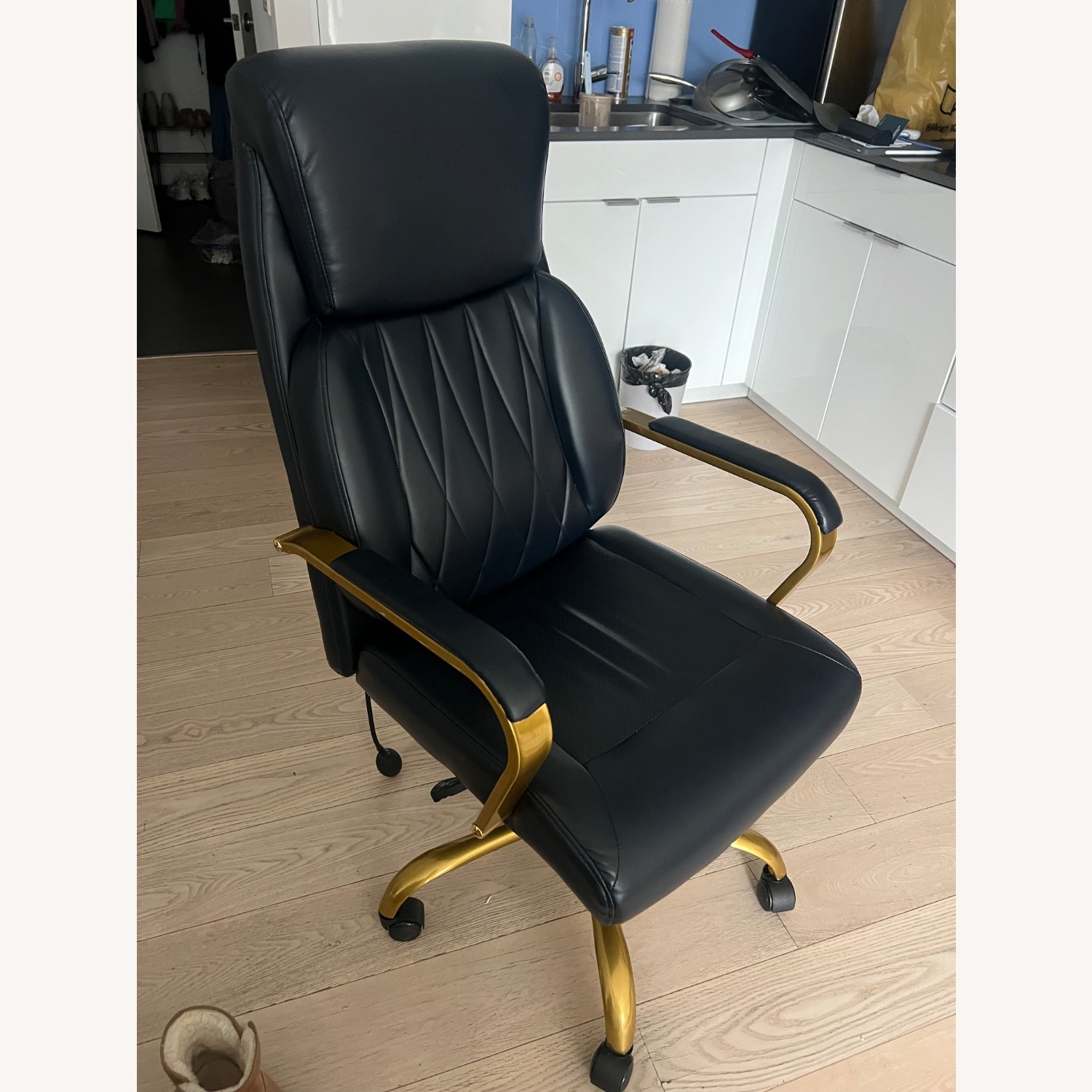 Wayfair Blue Leather Office Chair - image-3