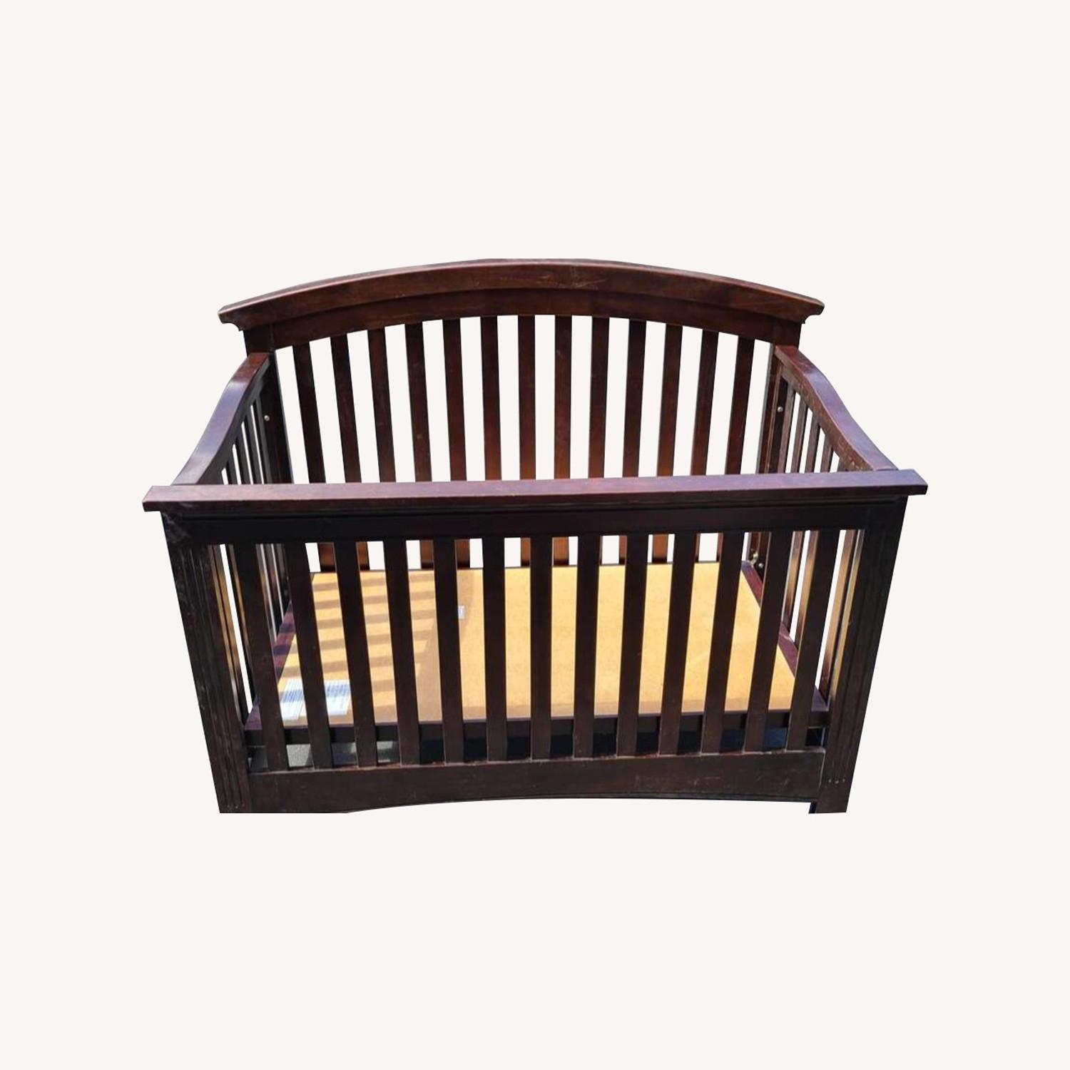 Quality Bliss Curved Top Wood Crib - image-0