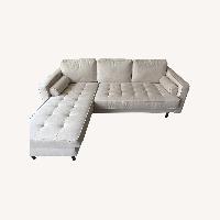 AllModern Natural Fabric 2 Piece Sectional