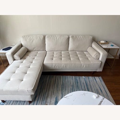 Used AllModern Natural Fabric 2 Piece Sectional for sale on AptDeco