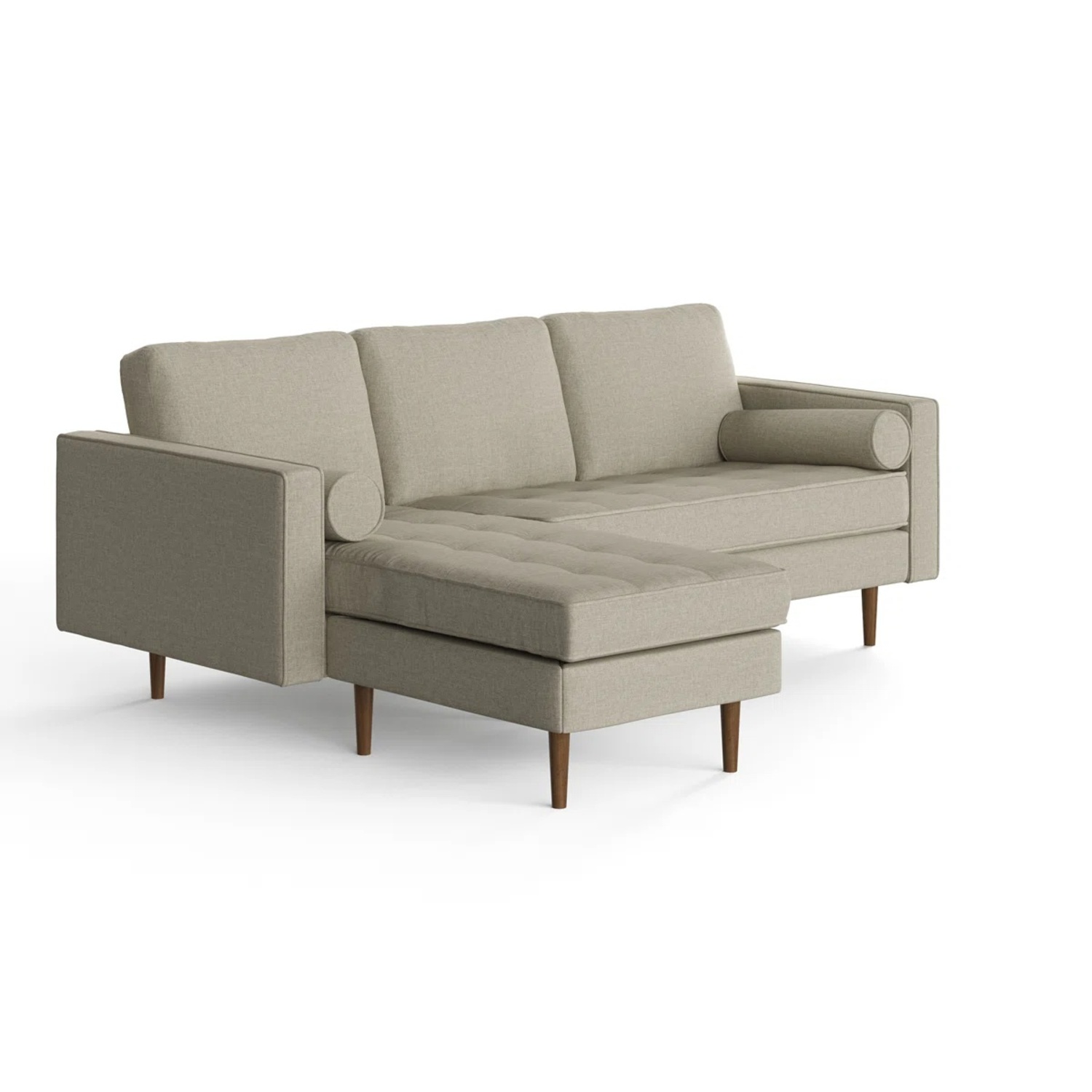AllModern Natural Fabric 2 Piece Sectional - image-5