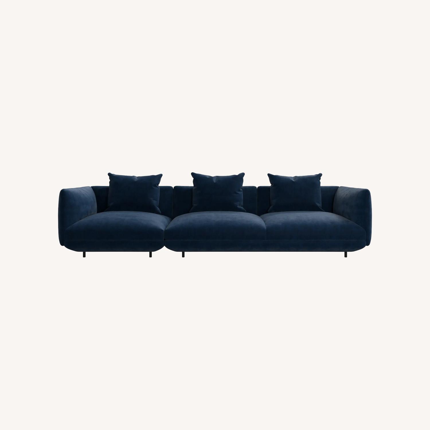 BoConcept Salamanca Blue Velvet 3+ Seater Sofa - image-0
