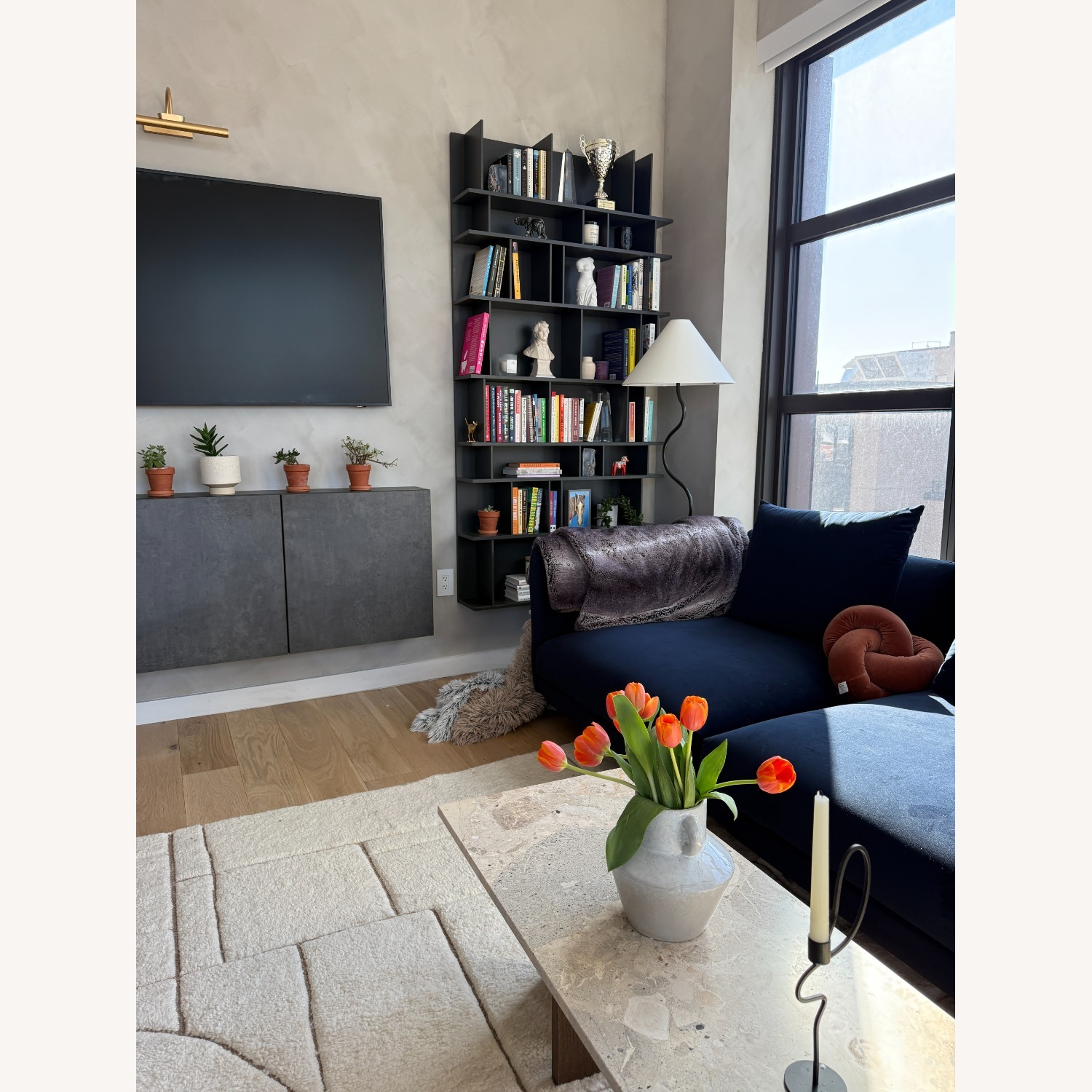 BoConcept Salamanca Blue Velvet 3+ Seater Sofa - image-3