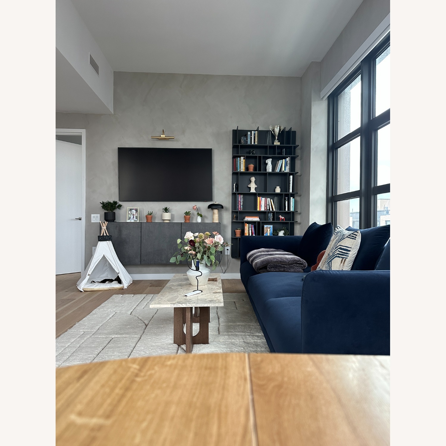 BoConcept Salamanca Blue Velvet 3+ Seater Sofa - image-2