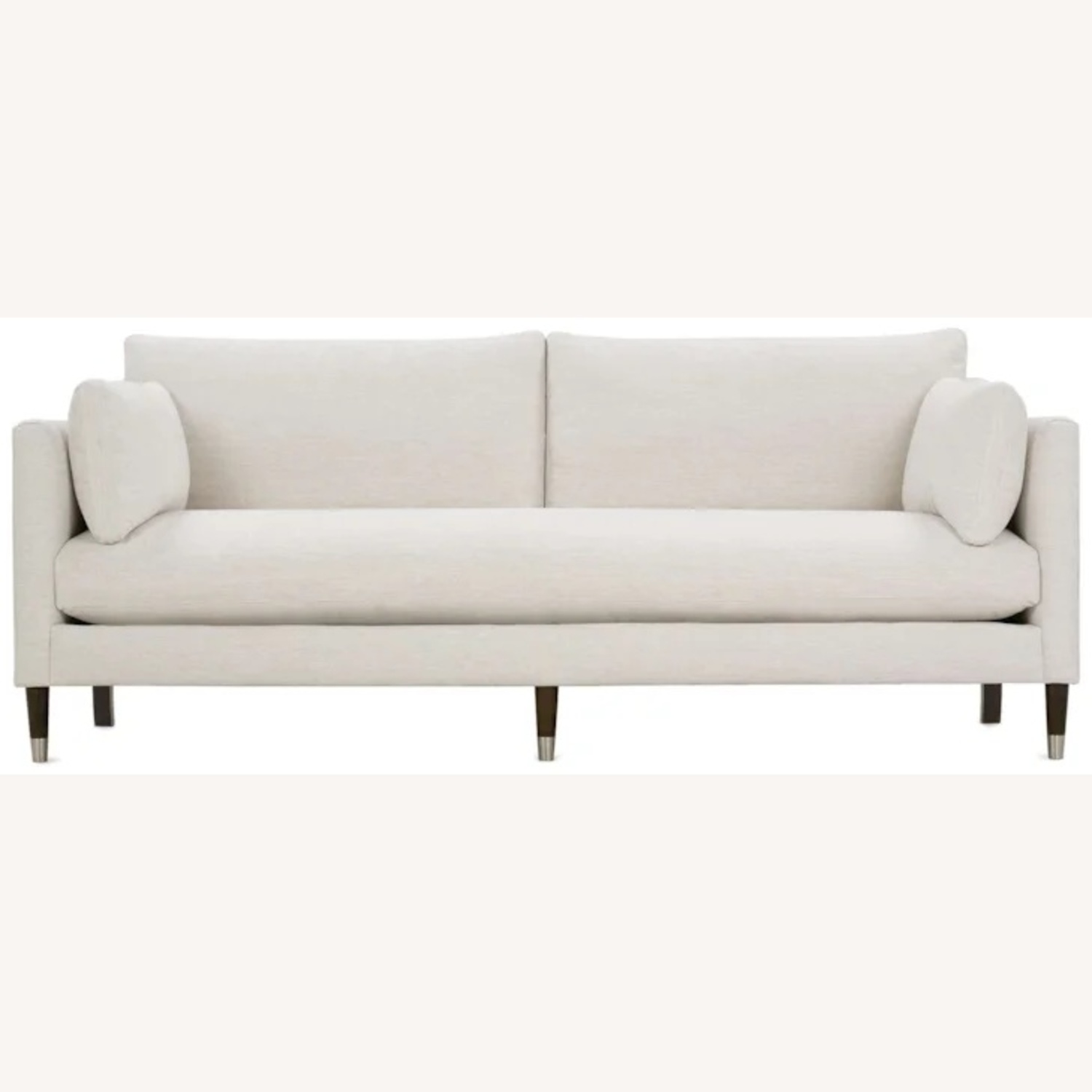 Modern Linen With Down Fill Sofa With Brass Legs - image-0