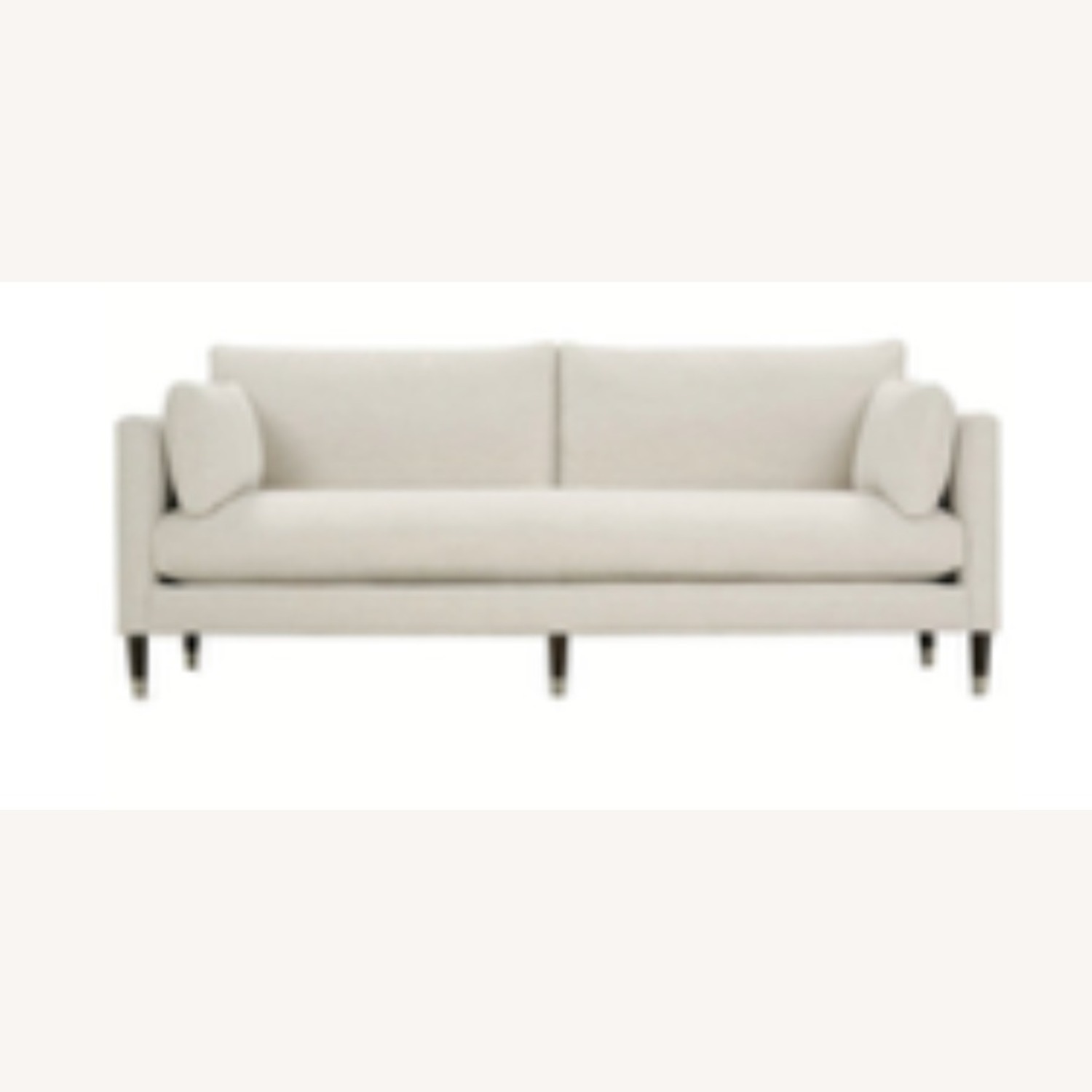 Modern Linen With Down Fill Sofa With Brass Legs - image-1