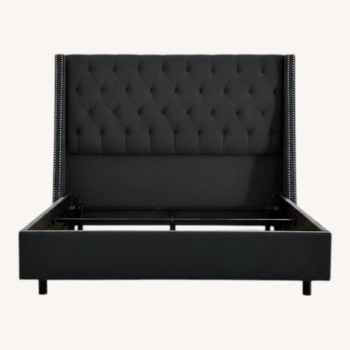 Used Skyline Furniture Arlette Upholstered Wingback Bed for sale on AptDeco