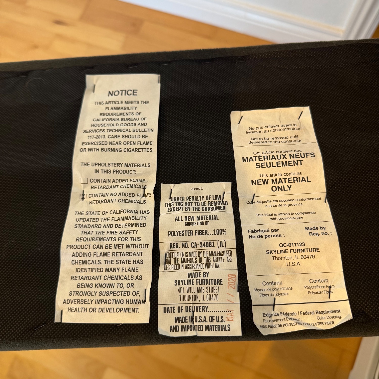 Skyline Furniture Arlette Upholstered Wingback Bed - image-3