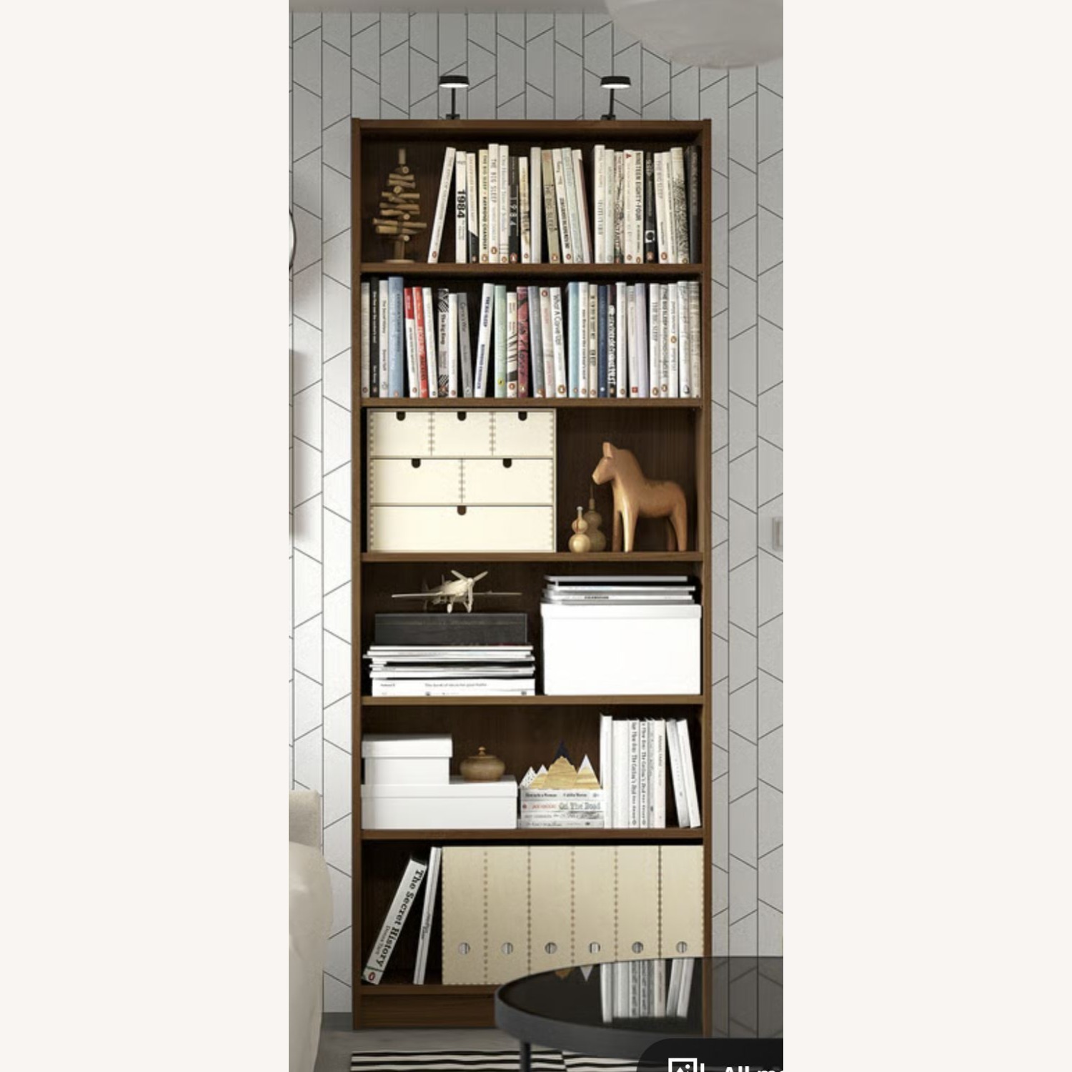 IKEA Billy  Bookcase in Brown Walnut Color - image-2