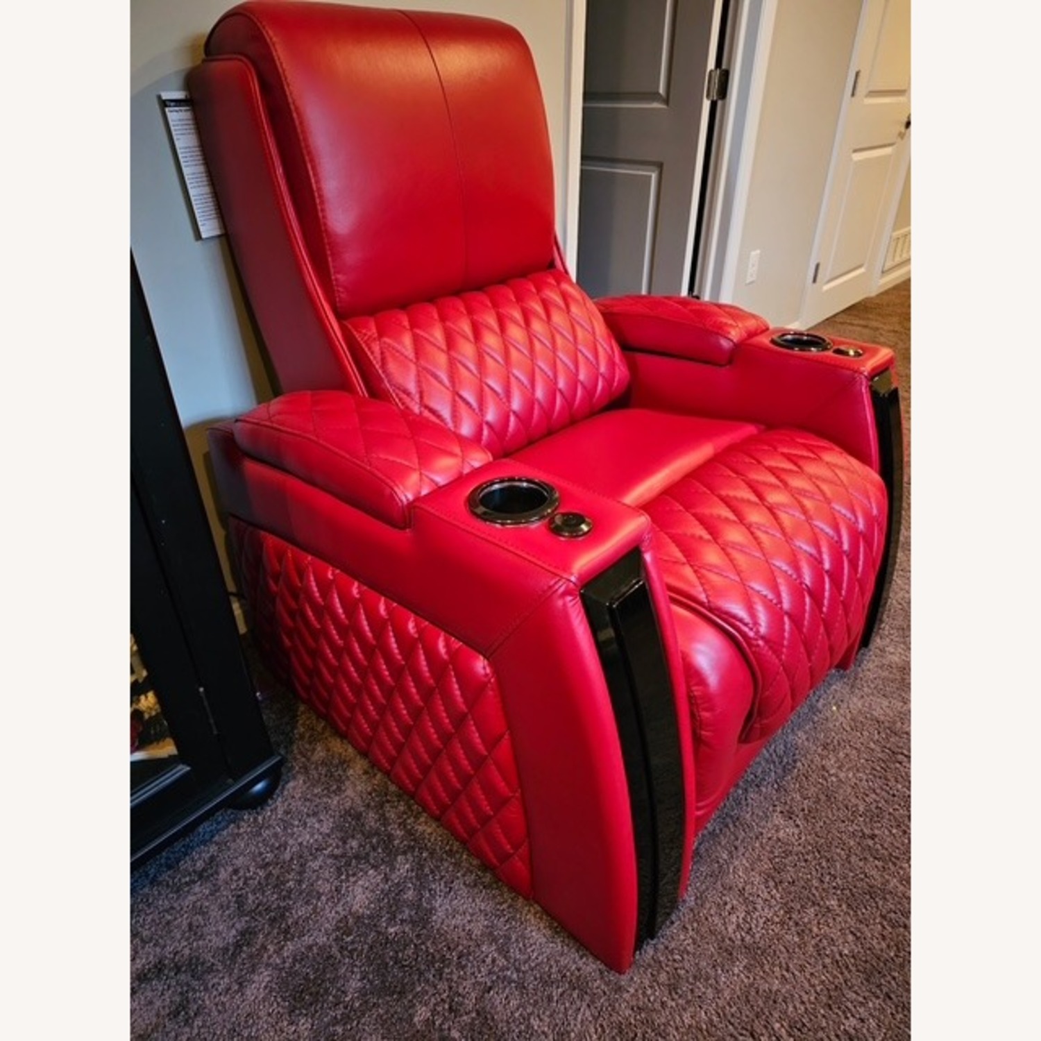 SeatCraft Apex Red Leather 3+ Piece Sectional - image-6