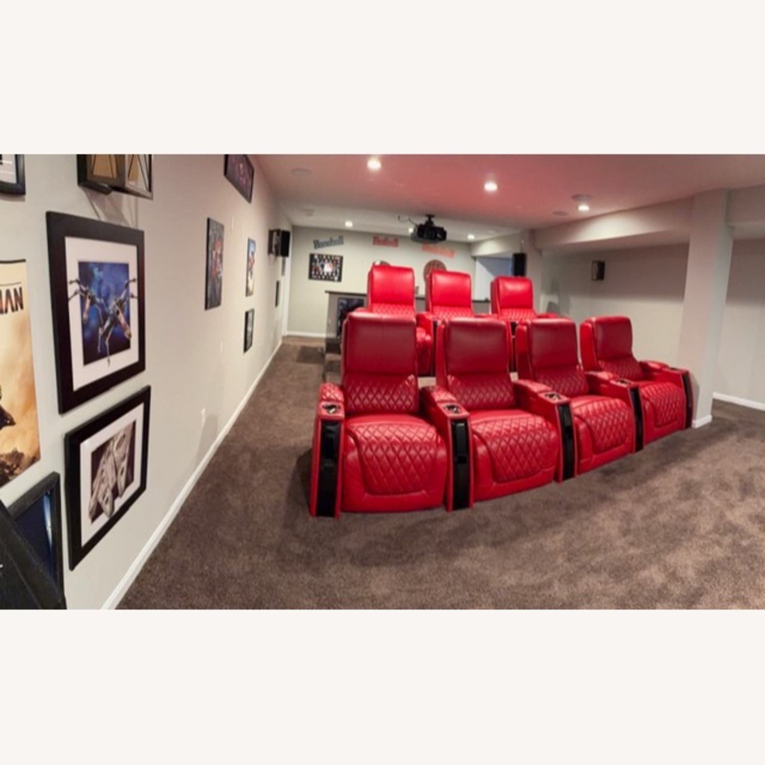 SeatCraft Apex Red Leather 3+ Piece Sectional - image-2