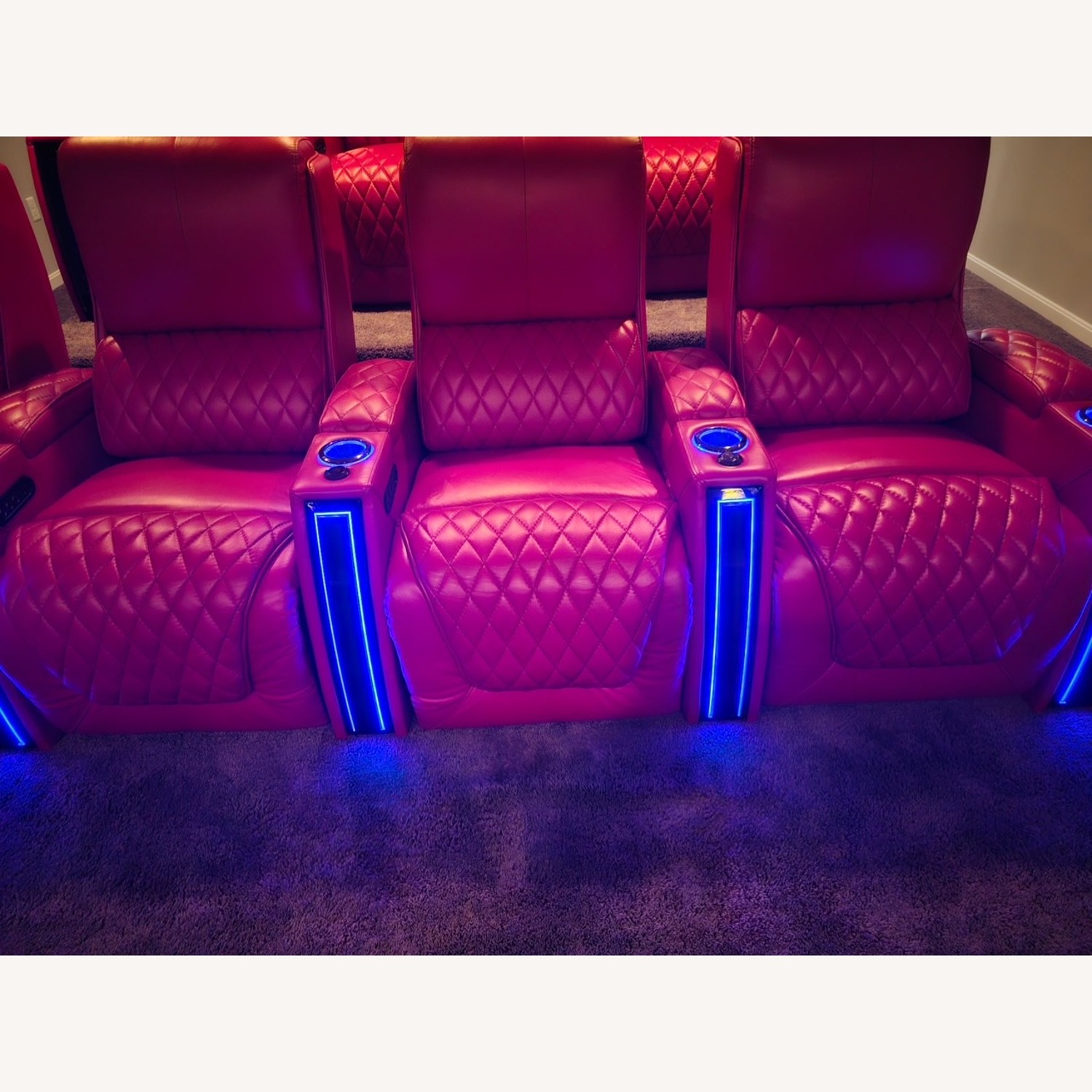 SeatCraft Apex Red Leather 3+ Piece Sectional - image-7