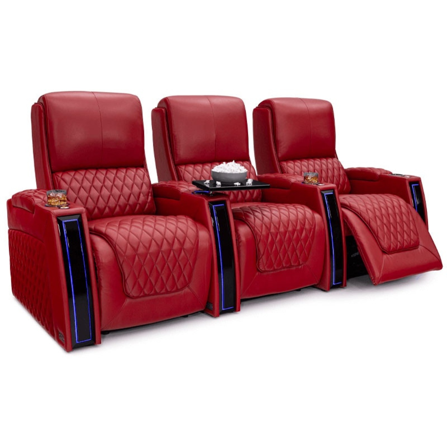 SeatCraft Apex Red Leather 3+ Piece Sectional - image-0