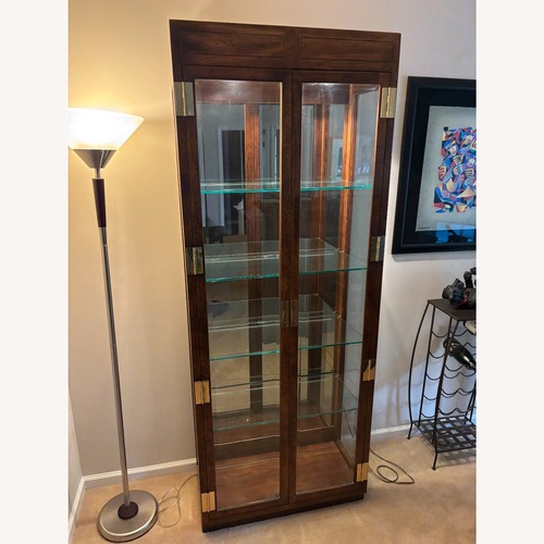 Used Henredon Scene One Dark Brown Wood Wall Unit for sale on AptDeco