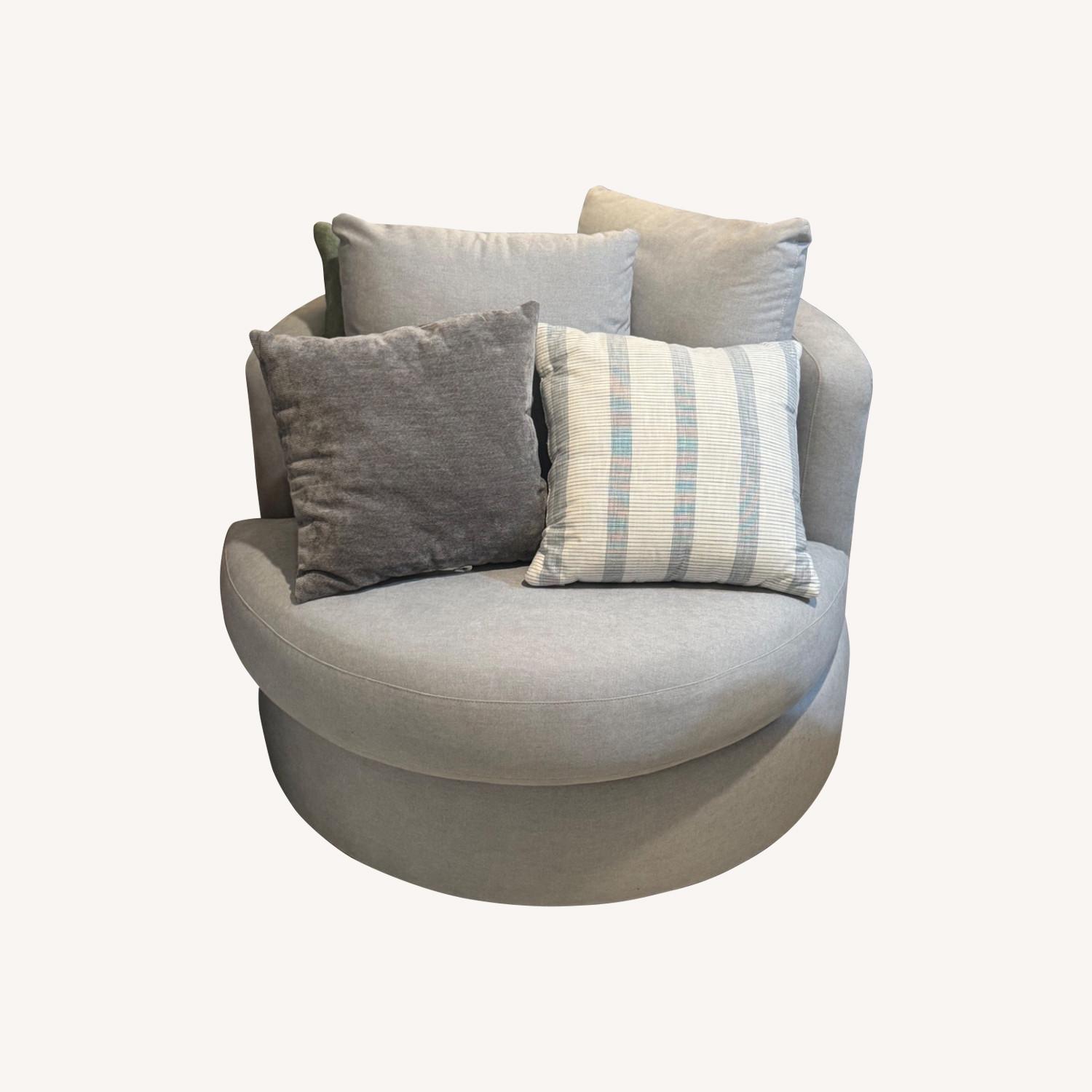 Pottery Barn Light Gray Fabric Accent Chair - image-0