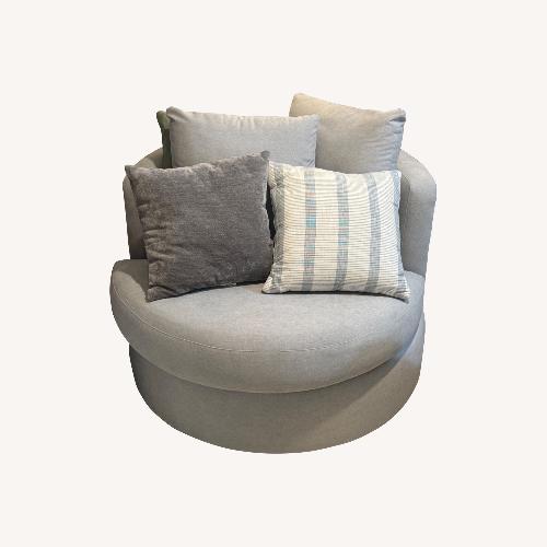Used Pottery Barn Light Gray Fabric Accent Chair for sale on AptDeco