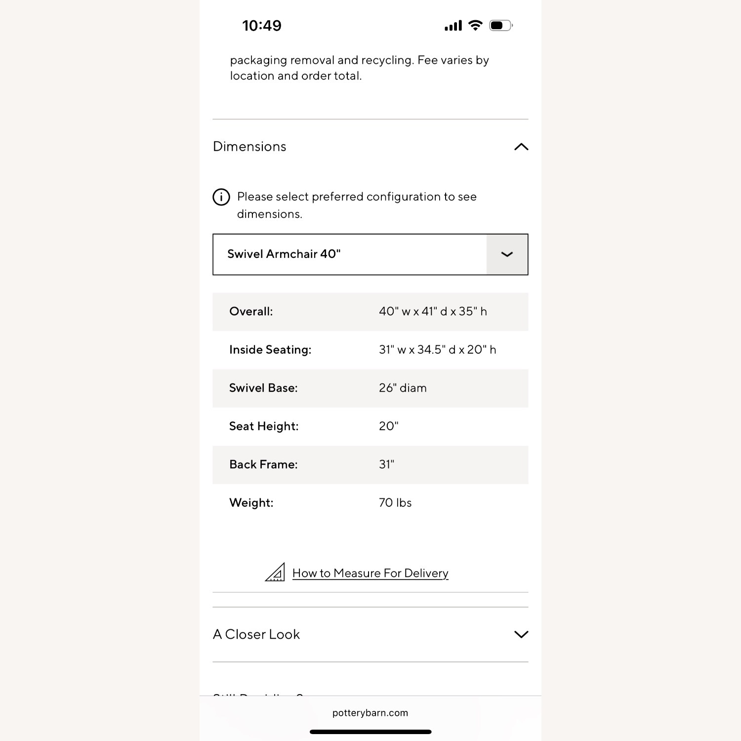 Pottery Barn Light Gray Fabric Accent Chair - image-5