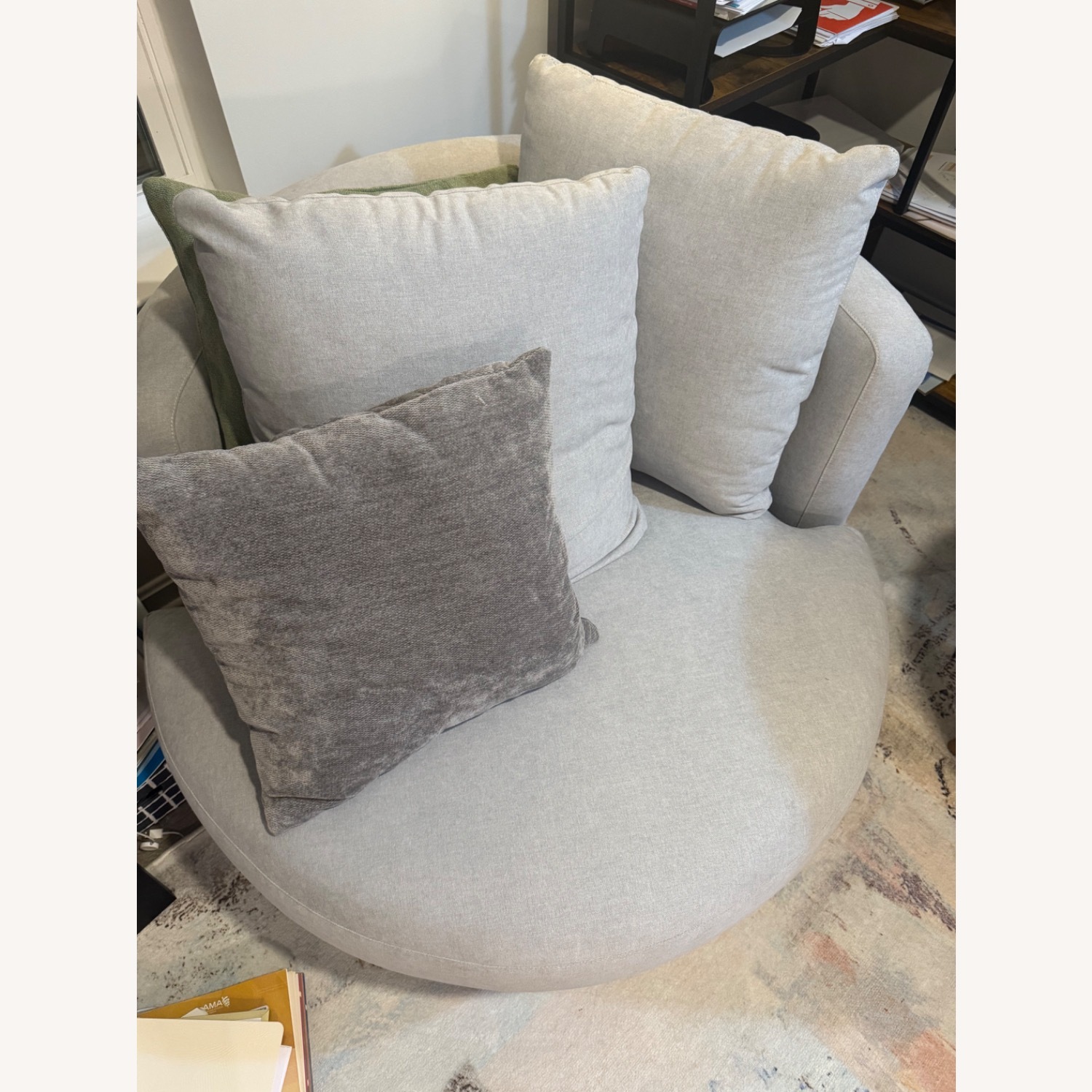 Pottery Barn Light Gray Fabric Accent Chair - image-2