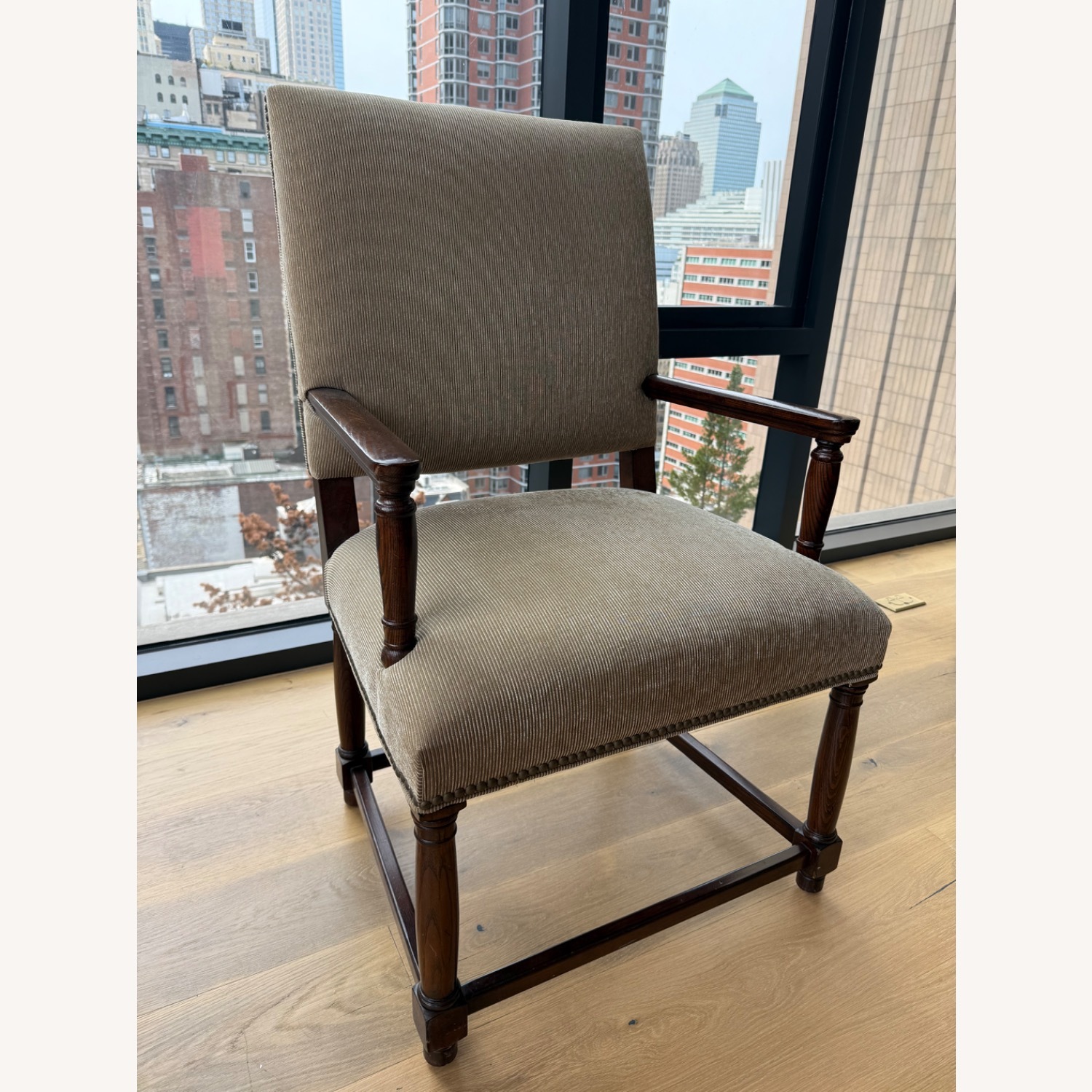 Restoration Hardware  Empire Parsons Light Brown Accent Chairs - image-8