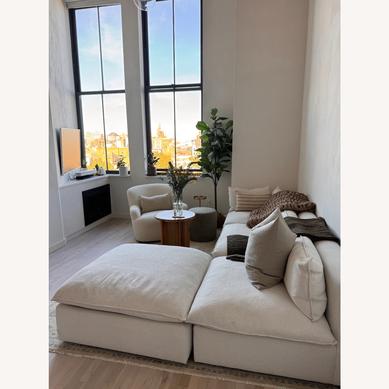 Crate & Barrel Lotus Deep Modular Sectional Sofa - image-6