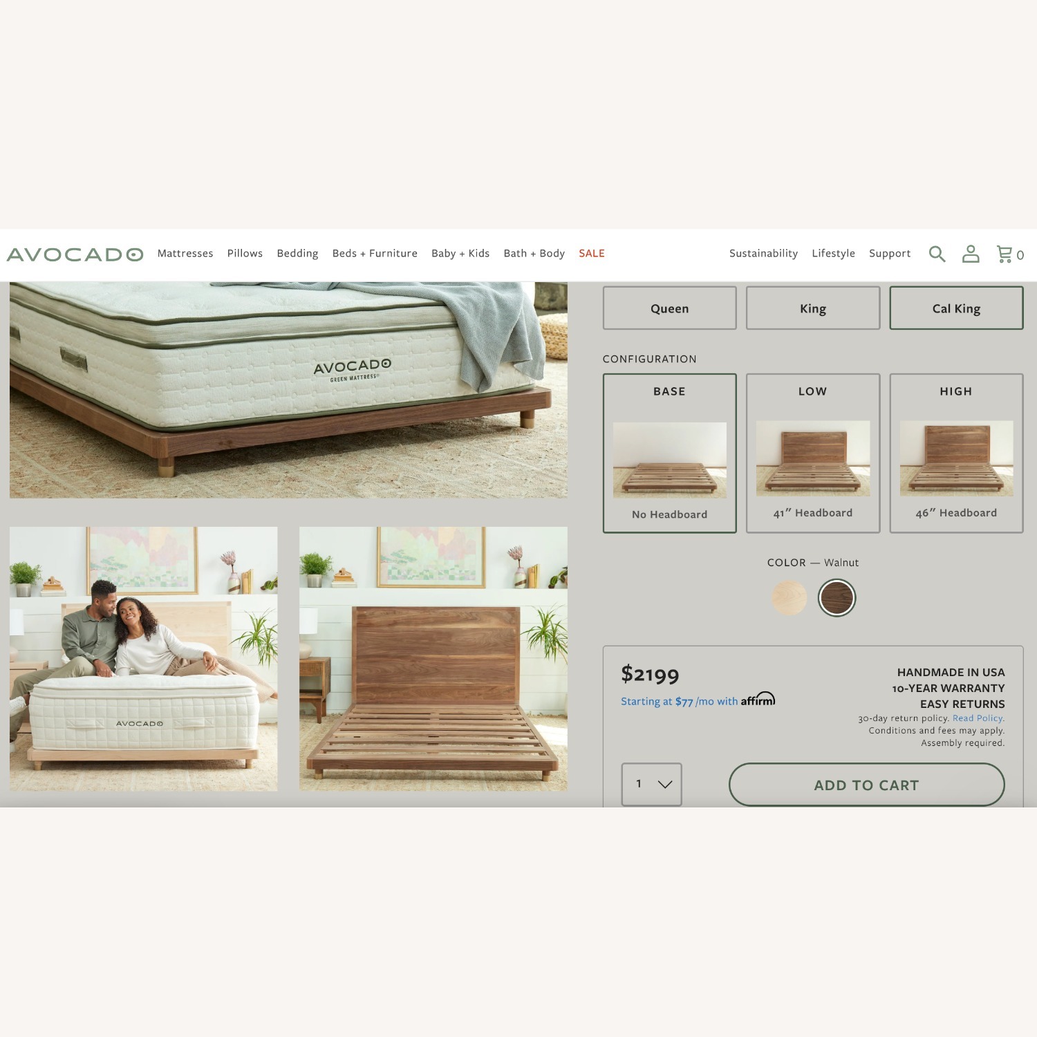 Malibu Natural Wood California King Bed - image-2