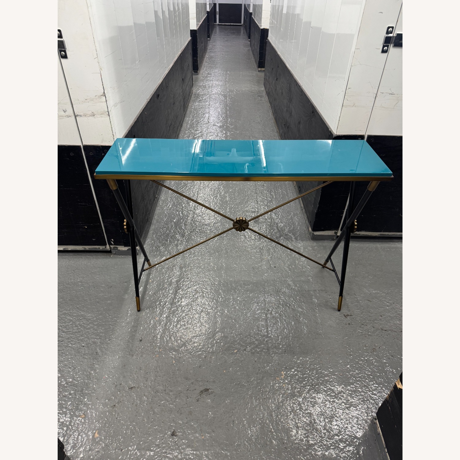 Jonathan Adler Green Metal Side Table - image-1