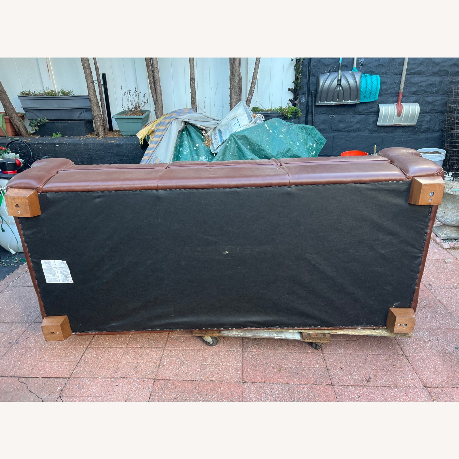 Raymour & Flanigan Dark Brown 3+ Seater Sofa - image-1