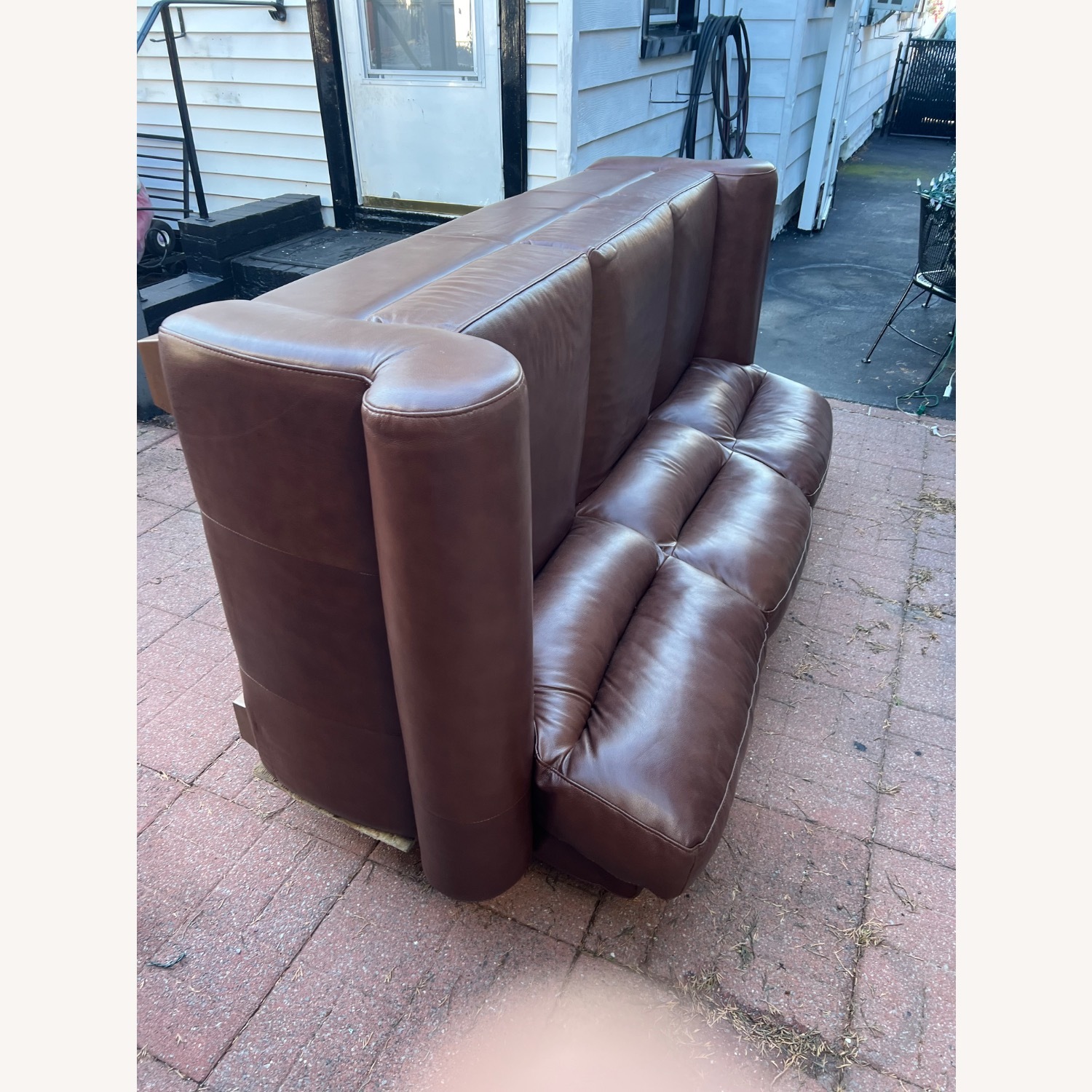 Raymour & Flanigan Dark Brown 3+ Seater Sofa - image-2