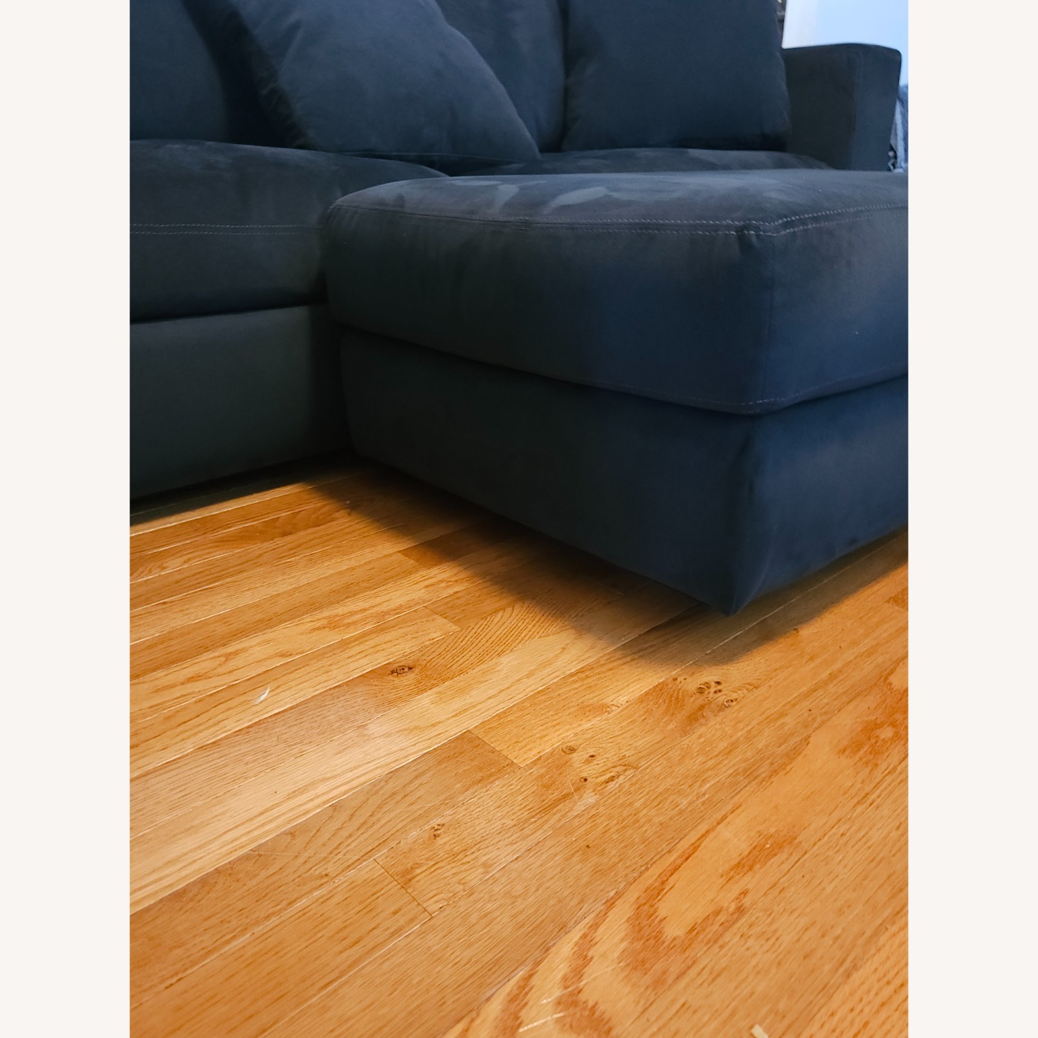 Design Within Reach Reid Blue Leather 2 Seater Sofa - image-9