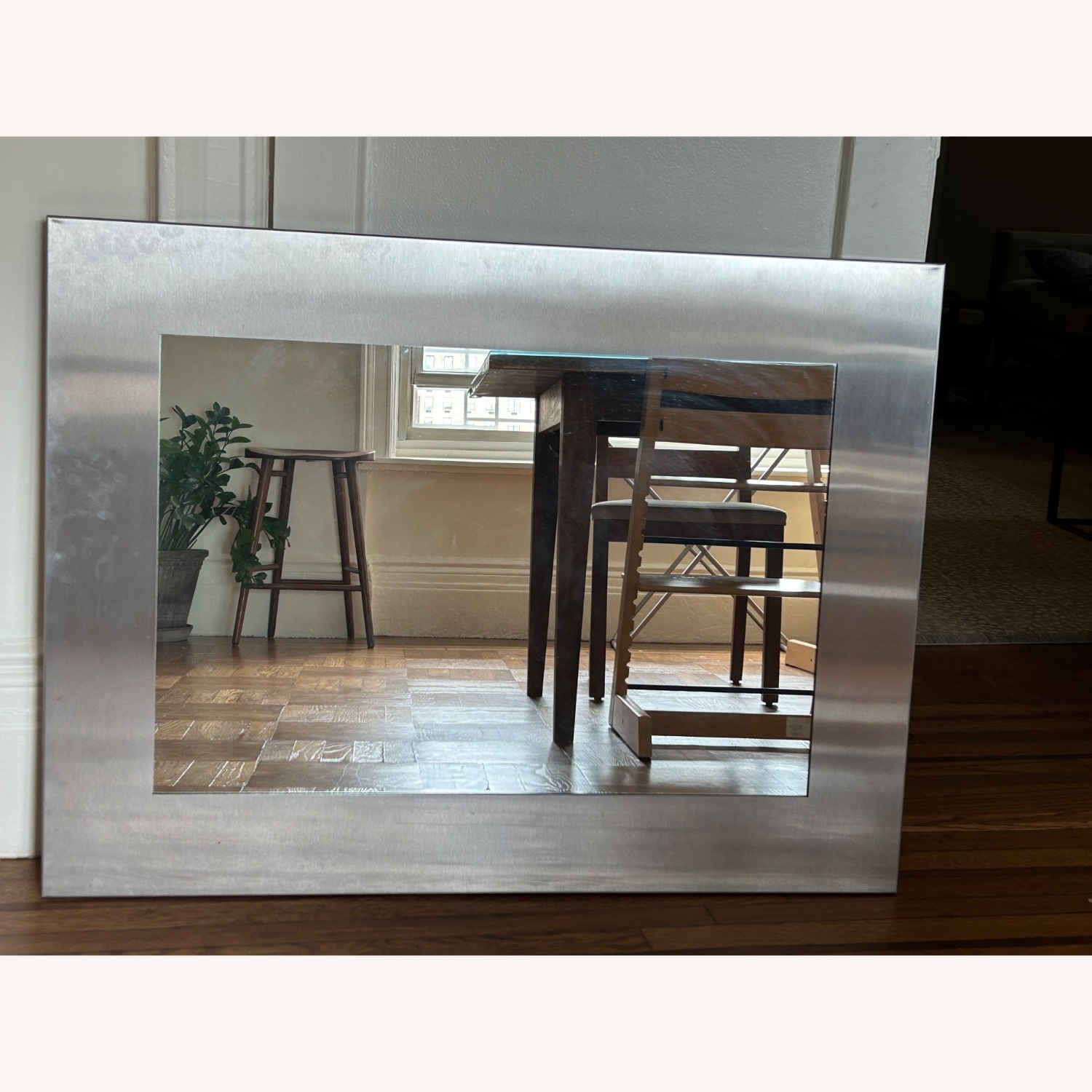 Room & Board Manhattan Silver Metal Wall Mirror - image-1