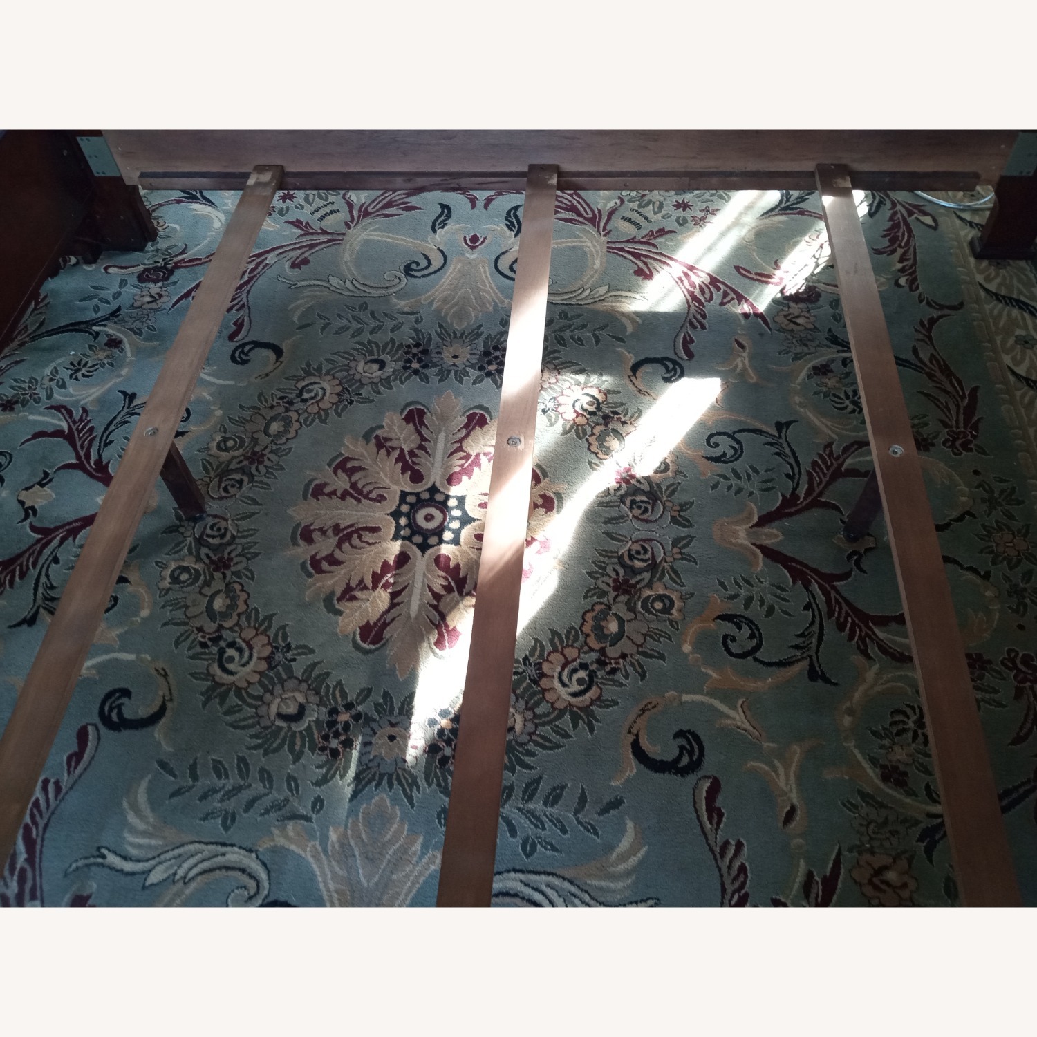 Dark Brown Wood Queen Bed - image-13