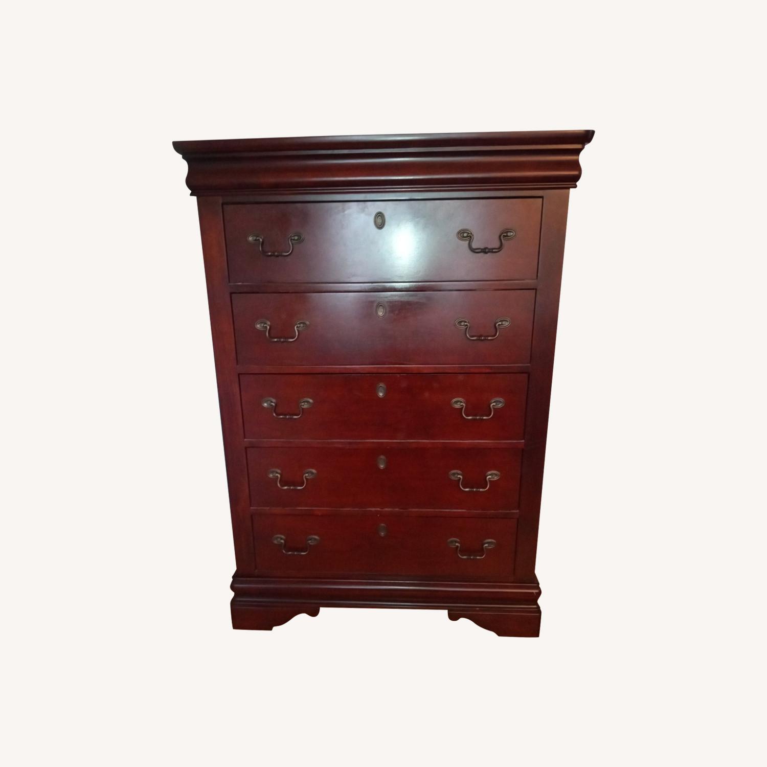 Dark Brown Wood Dresser - image-0