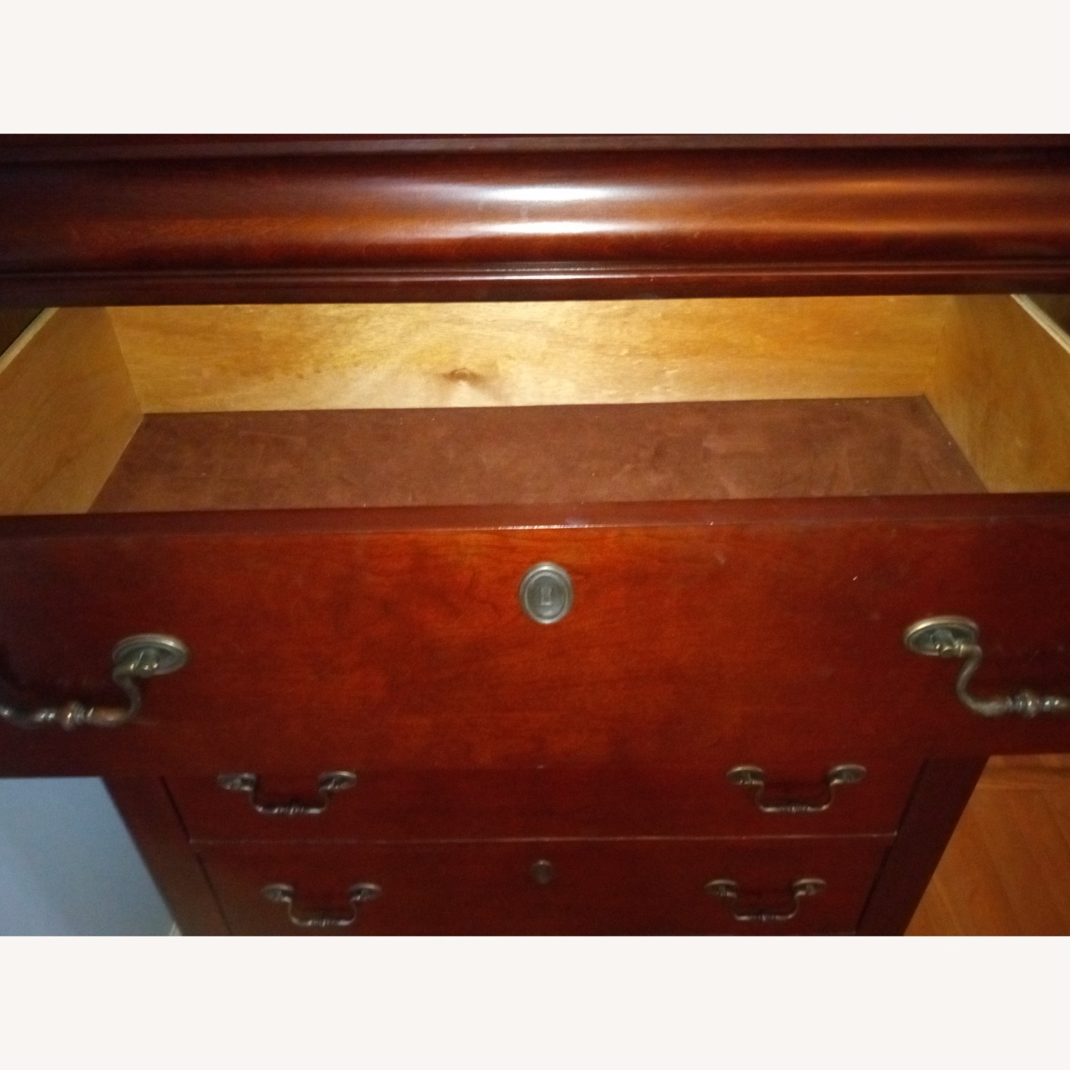 Dark Brown Wood Dresser - image-1