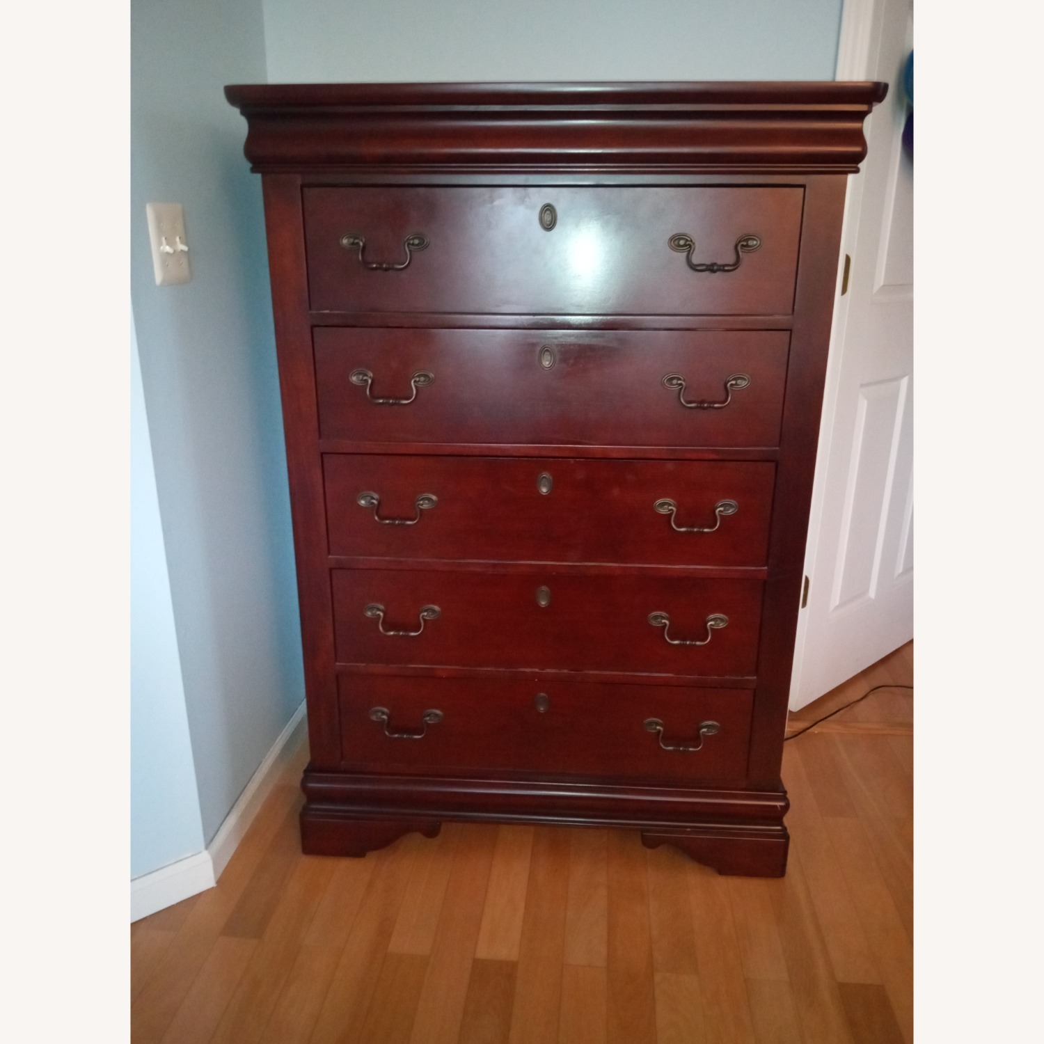 Dark Brown Wood Dresser - image-3