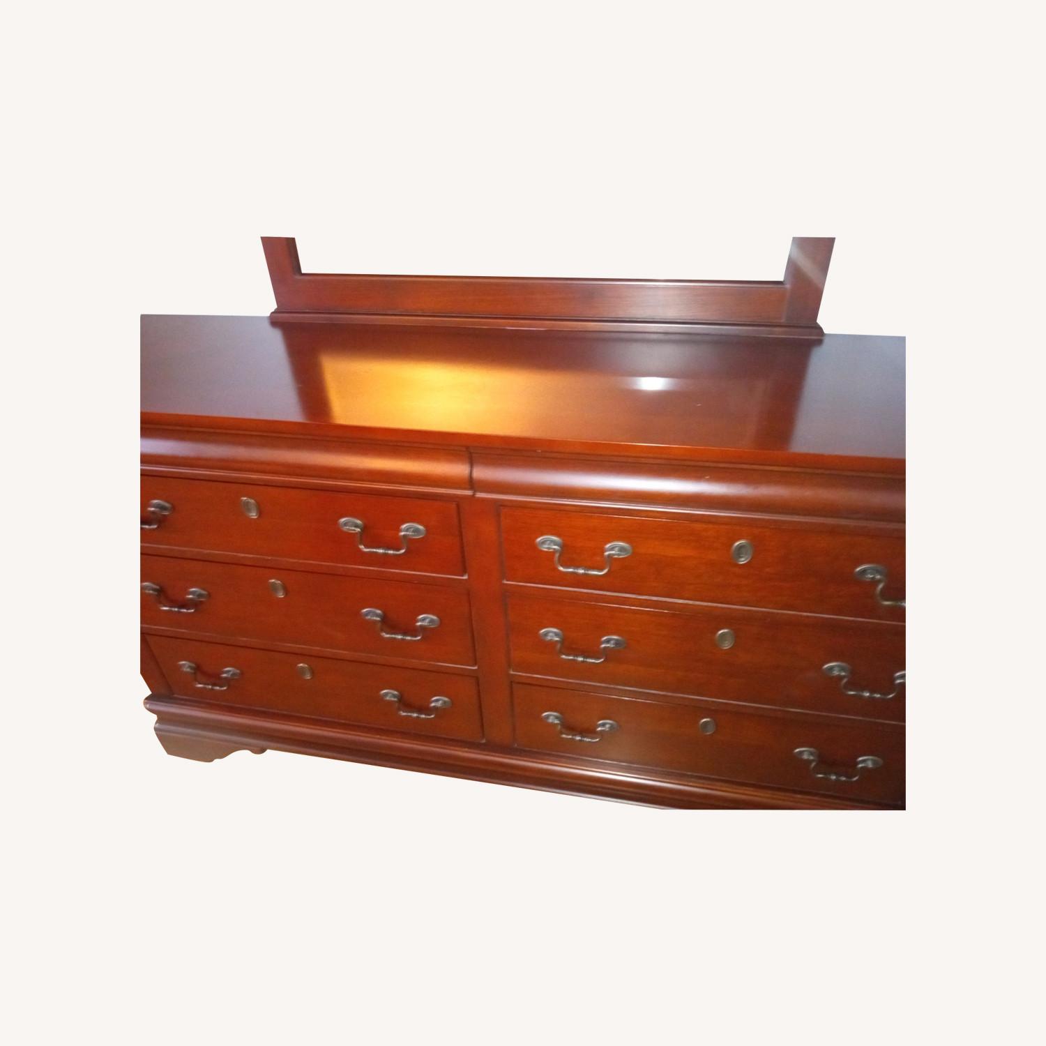 Dark Brown Wood Dresser - image-0