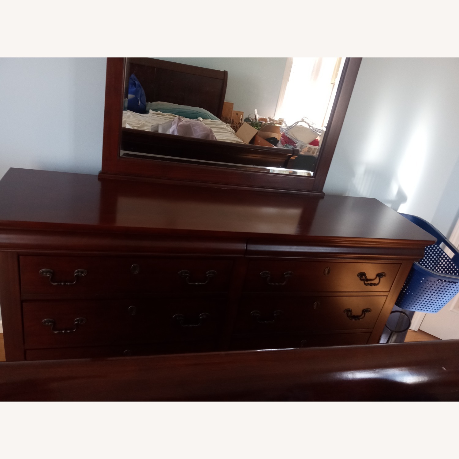 Dark Brown Wood Dresser - image-7