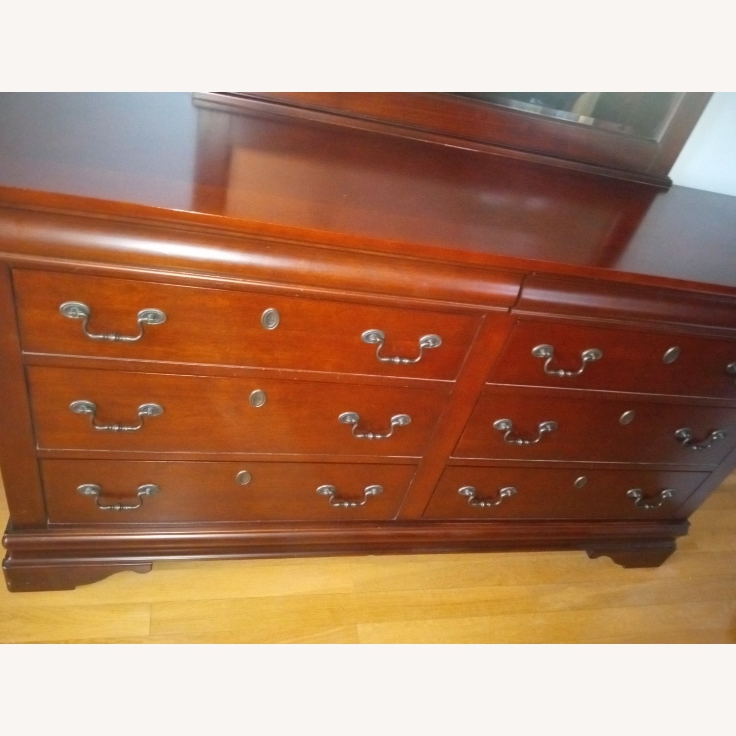 Dark Brown Wood Dresser - image-2