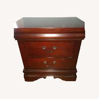 Dark Brown Wood Nightstand