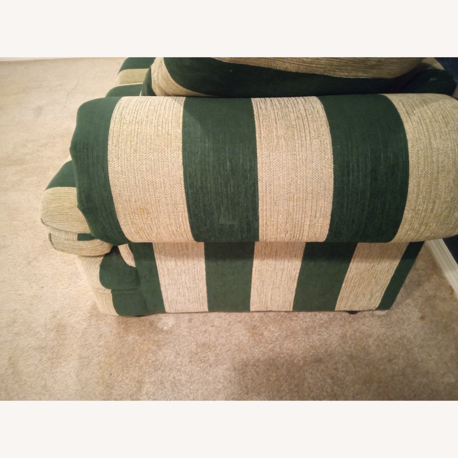 Ashley Furniture Green Fabric Loveseat - image-6