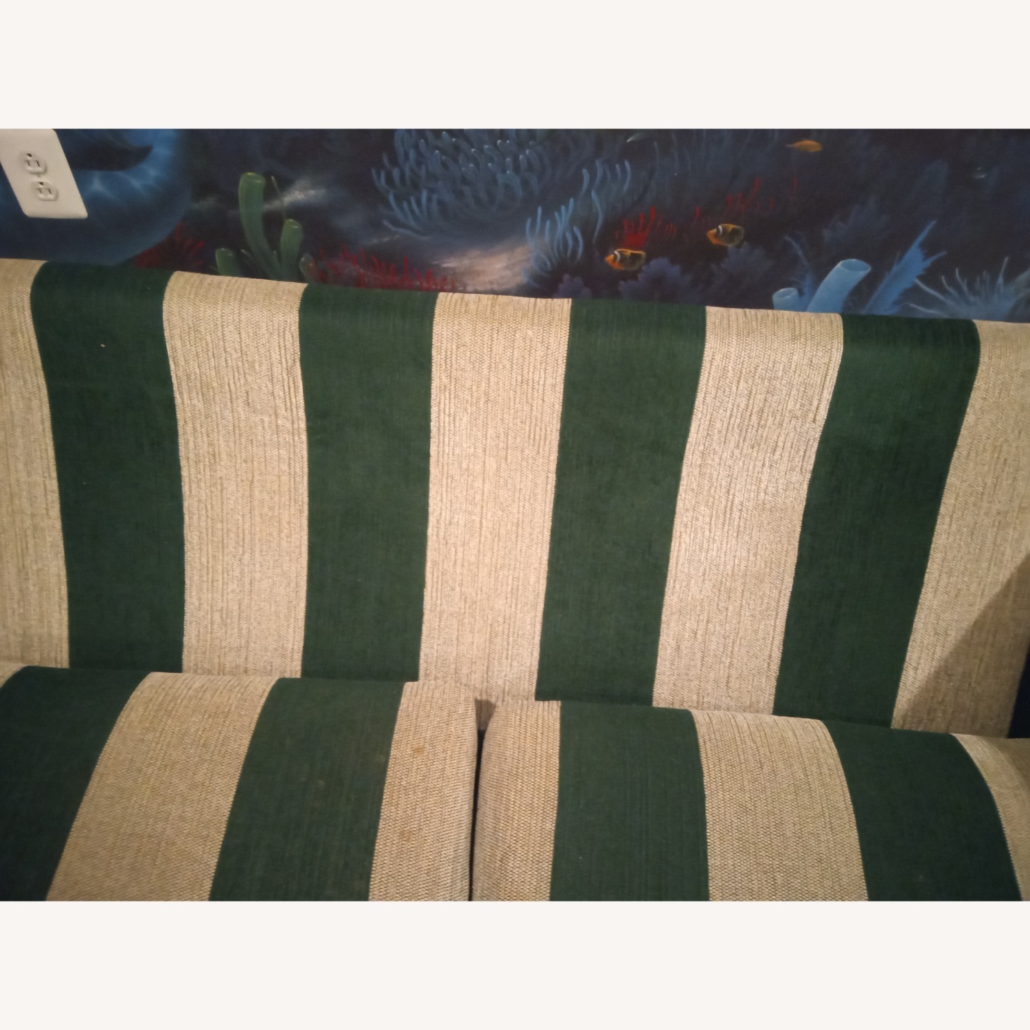 Ashley Furniture Green Fabric Loveseat - image-1